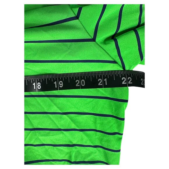 Ralph Lauren RLX Mens Size L Bright Green Blue Stripe Golf Polo Outdoor - Picture 3 of 6